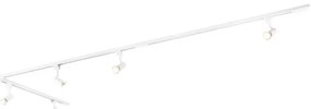 Модерна релсова система с 5 прожектори 1-фазен бяла - Jeany