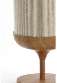 Настолна лампа в естествен цвят с текстилен абажур (височина 50 cm) Dania – Light &amp; Living