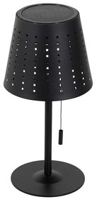 Външна настолна лампа черна с LED 3-степенна димируема акумулаторна и слънчева - Ferre