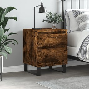 Sonata H Нощно шкафче опушен дъб 40x35x50 см инженерно дърво