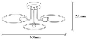 Черно осветително тяло за таван Circle – Opviq lights