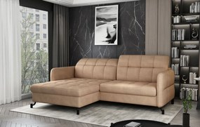 Ъглов диван Lorette-Brown Light-Left