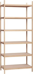 Библиотечен дъбов рафт, 80 x 190 cm - Hübsch