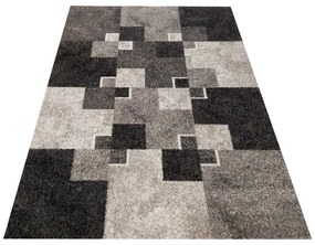 Уникален бежов килим с мотив на квадрати Ширина: 120 см | Дължина: 170 см