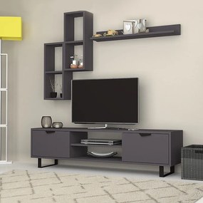 Меламинов телевизионен модул Lonsa в сив цвят 160x35x40см.