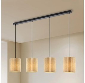 Brilagi - Полилей на кабел NORDIC WAVE 4xE27/15W/230V лен/черен