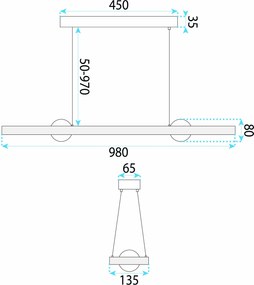 ВИСЯЩА ТАВАННА ЛАМПА LED G159-CP GOLD