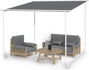 Blumfeldt Nantes, беседка, слънцезащитен навес, 3x3m, полиестер, стоманена рамка, UV50+, подови колела