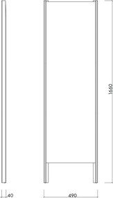 Стоящо огледало масивно дърво 49x166 cm Lun – noo.ma