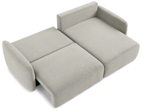 Светлосив разтегателен ъглов диван с място за съхранение (десен ъгъл) Kalena – Makamii