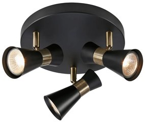 Черна лампа за таван с метален абажур Folie - Markslöjd