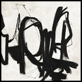 Ръчно рисувана картина 100x100 cm Playblack 2 - Malerifabrikken