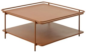 Теракотена метална масичка за кафе 75x75 cm Yuba – Unique Furniture