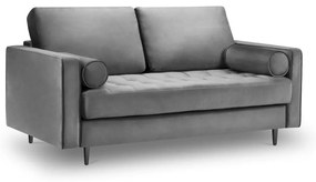 Светлосив диван от кадифе , 174 см Santo - Milo Casa