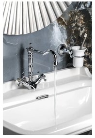 Стояща батерия за мивка в лъскаво-сребрист цвят Antea – Sapho