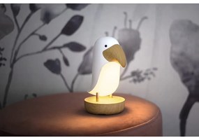 Бяла и кафява LED детска нощна лампа Toucan – Star Trading