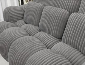 Сив разтегателен диван от рипсено кадифе 256 cm Cotonn – ELTAP