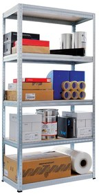 Метален стелаж STAR 180х75х35 см, до 175 кг на рафт - цинк