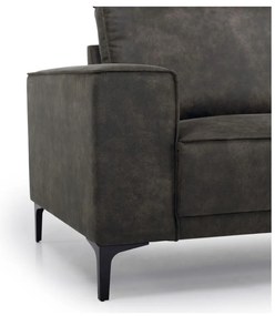 Черно-сиво кресло от изкуствена кожа Copenhagen - Scandic