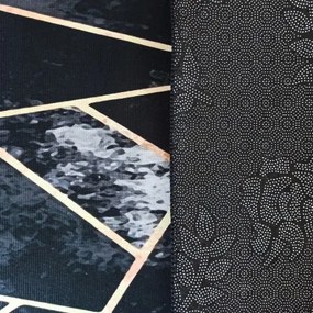 Черен килим с интересни детайли Широчина: 120 см | Дължина: 180 см