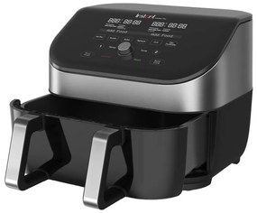 Фритюрник с горещ въздух Instant Pot Vortex Plus VersaZone ClearCook 140410001, 2 зони, 1700W, 8.5 л, 6 програми, SyncCook, SyncFinish, Черен/сив