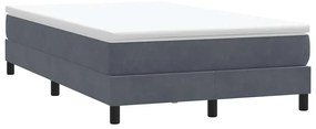 3315820 vidaXL Box Spring легло без матрак Тъмно сиво 120x210 cm Кадифе