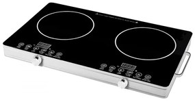 Двоен инфрачервен котлон Elite EFP-1258T, 4400W, LED дисплей, Сензорно управление, Таймер, Черен/сив