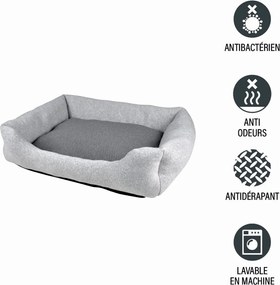 Светлосиво легло за домашни любимци 70x58 cm Graphene – Love Story