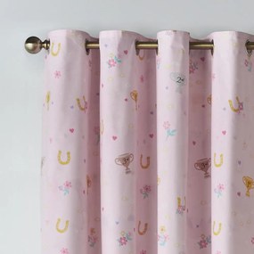 Кремава детска завеса 2 бр. 168x183 cm Happy Horses – Catherine Lansfield