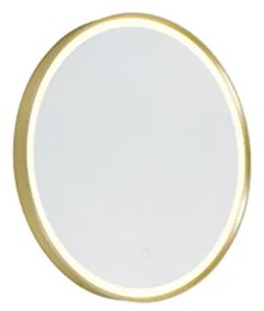 Огледало за баня златно 50 см с LED 3-степенно димируемо с докосване кръгло - Miral
