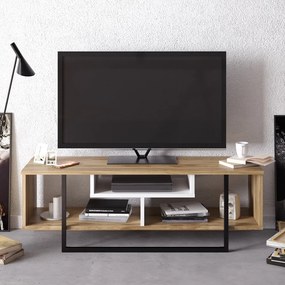 Масичка за телевизор с дъбов декор в естествен цвят 119x40 cm Asal - Kalune Design