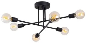 Черно таванно осветително тяло Flower - Opviq lights