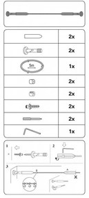 Метален разтегателен витражен прът Race - Gardinia
