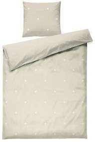 Бежово единично спално бельо от памук перкал 140x200 cm Christmas Fable – JUNA