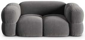 Сив кадифен диван 180 cm Loretto – Cosmopolitan Design