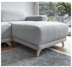 Светлосив разтегателен/с място за съхранение ъглов диван Classy Sophie – Miuform