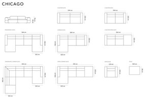 Тъмносив шезлонг (ляв ъгъл) Chicago – Cosmopolitan Design