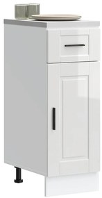 853939 vidaXL Кухненски шкаф Porto, бял гланц, инженерно дърво