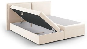 Кремаво боксспринг легло с място за съхранение 180x200 cm Arendal – Cosmopolitan Design