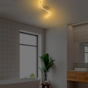 LED осветително тяло за таван в златист цвят 10x67 cm Yilan – Opviq lights