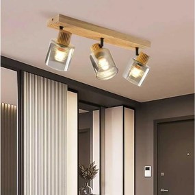 Brilagi - Точково осветително тяло HYGGE 3xE14/15W/230V дърво/димно