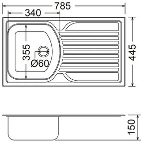 Кухненска мивка Fortinox Valley 24100
