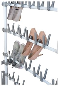 Бял метален телескопичен стелаж за обувки Herkules – Wenko