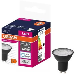 LED Крушка VALUE PAR16 GU10/6,9W/230V 6500K 120° черен - Ledvance