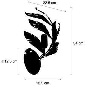Арт Деко стенна лампа антично злато - Linden