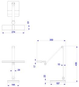 LED настолна лампа Блайн Про HM4461.08 сребрист цвят