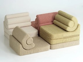 Светлокафяв детски стол от букле Flipster – Wigiwama