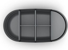 Стойка за четки за зъби от неръждаема стомана в блестящо сребрист цвят EasyStore Luxe – Joseph Joseph