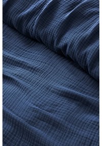 Тъмносиньо муселиново покривало за легло 220x250 cm Muslin – Mijolnir