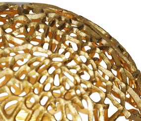 Арт Деко подова лампа триножник черна със злато - Maro